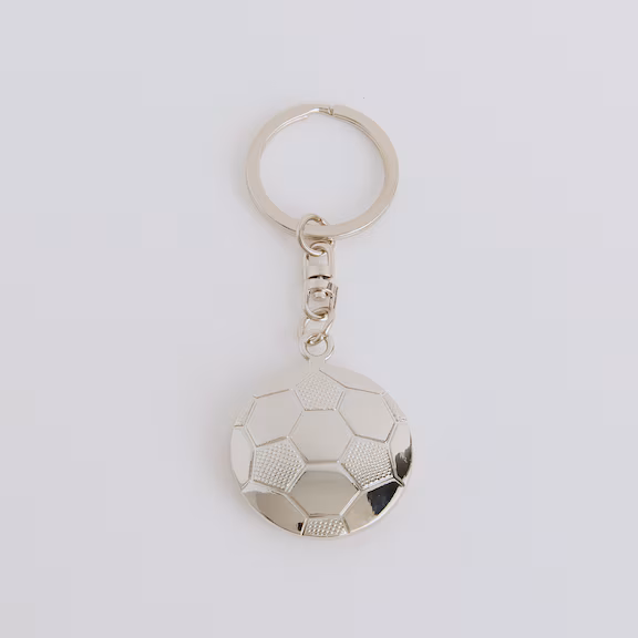 Manchester United Flat Football Keyring Silver
