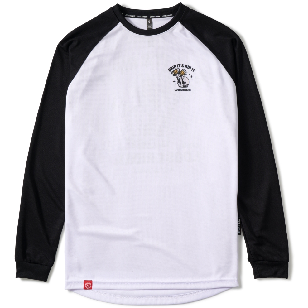Loose Riders Grip It! Long Sleeve Jersey Men - Grip It White
