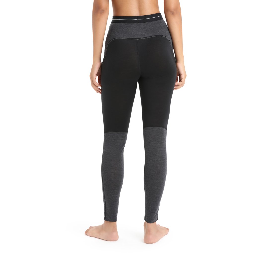 Icebreaker 125 ZoneKnit™ Merino Thermal Leggings Women - Black/Jet Hthr