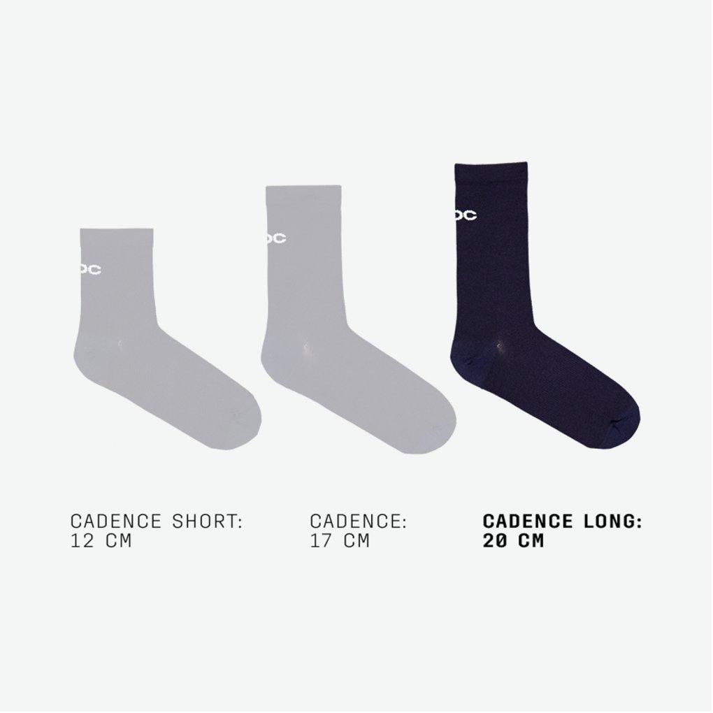 POC Cadence Road Socks Long - 1002 Uranium Black