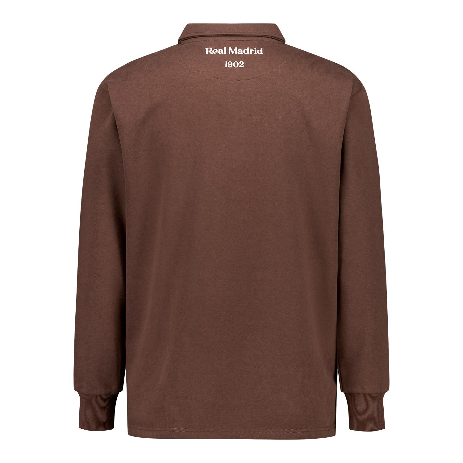 Mens Classic Polo Sweatshirt Brown