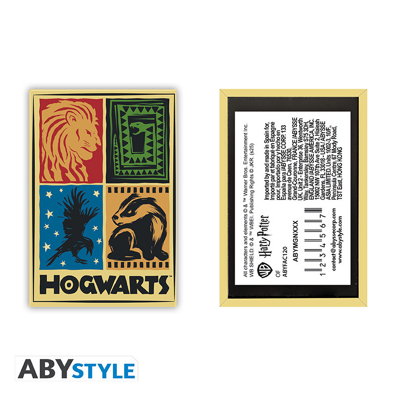 HARRY POTTER Standard Magnet Hogwarts 4 Houses
