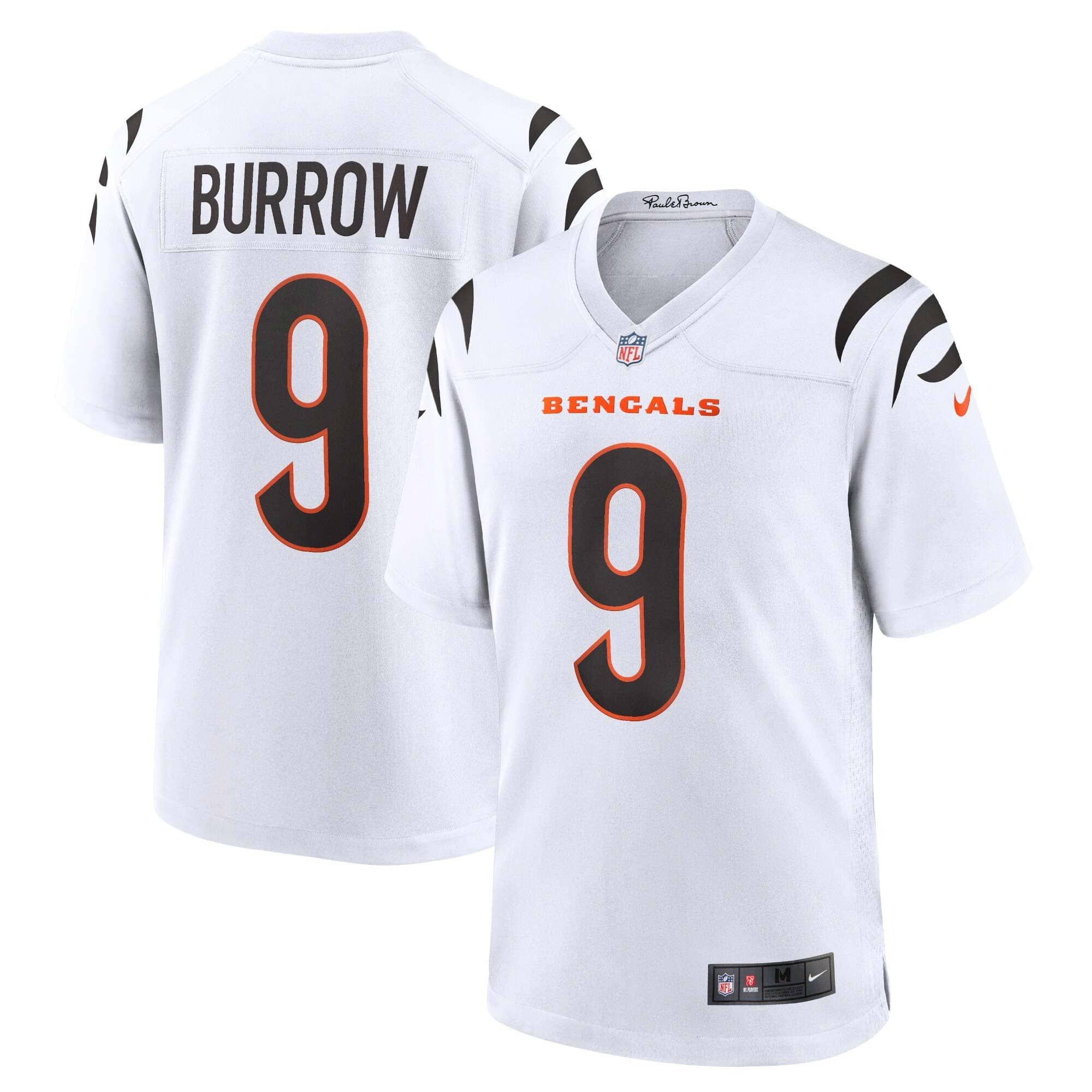 Joe Burrow #9 Cincinnati Bengals Nike Game NFL Football Jersey White