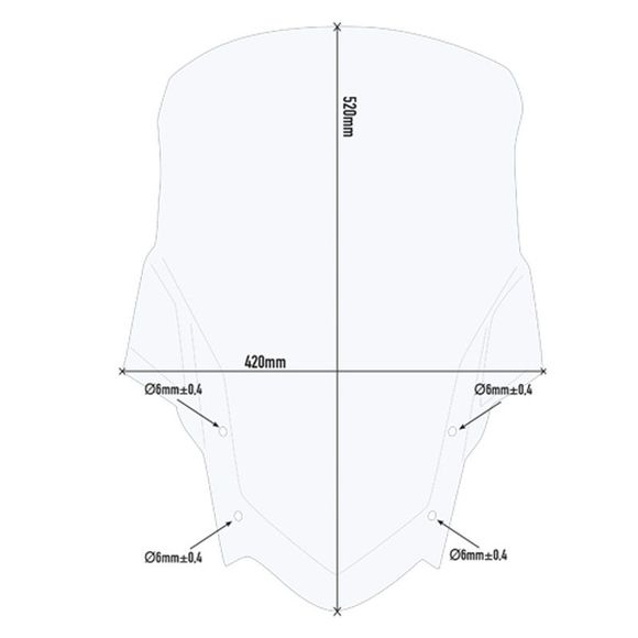 Givi colorless high protection bubble - colorlessRef: D2145ST