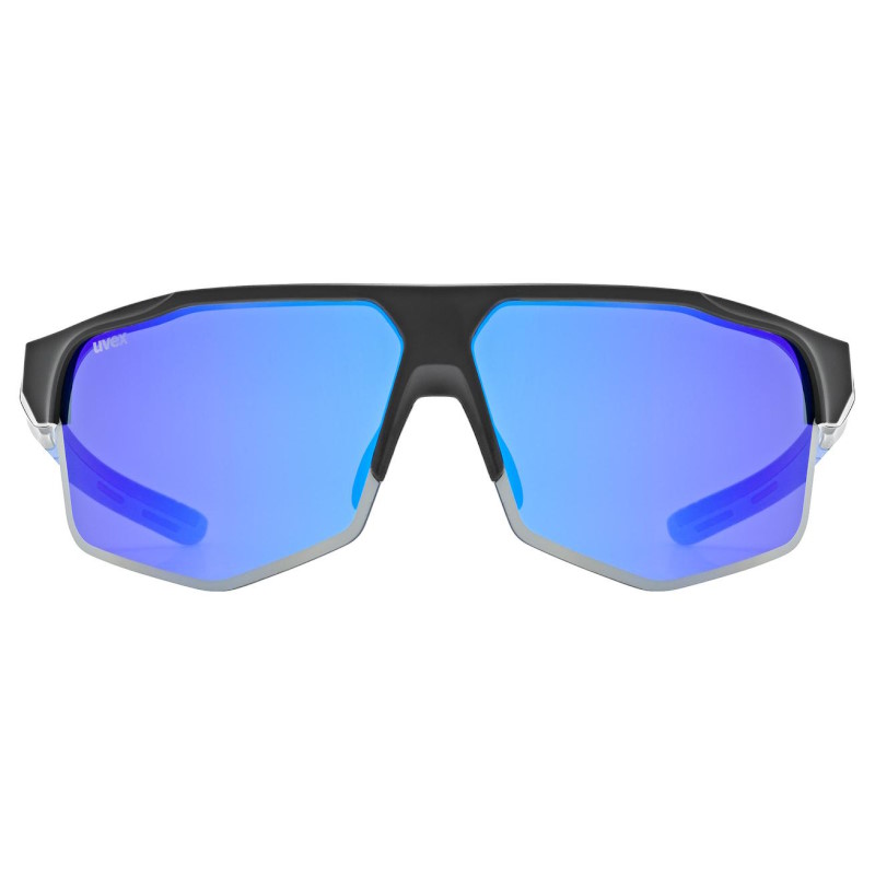 Uvex axos set Glasses - black matt/mirror blue + clear