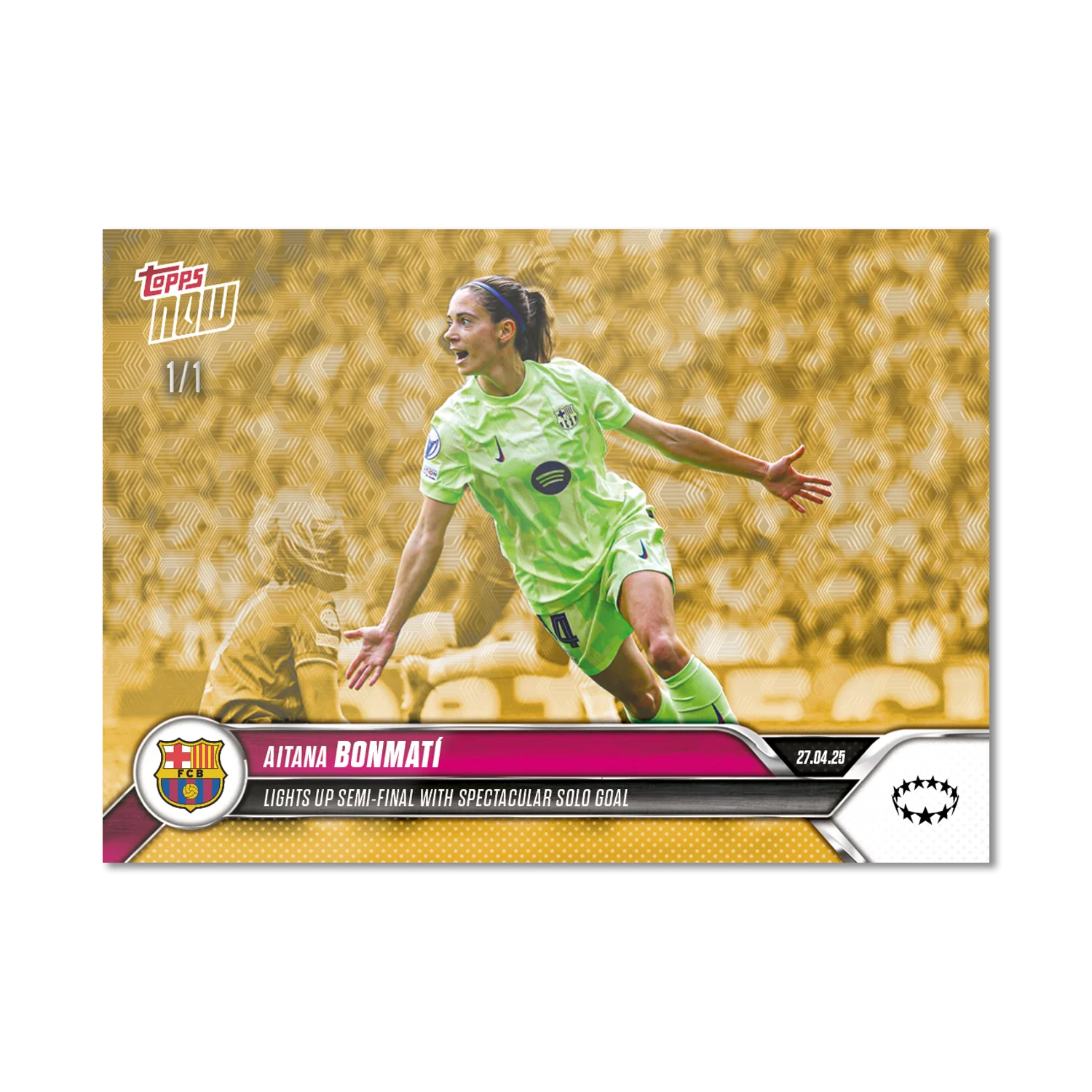 Aitana Bonmatí - 2024-25 UWCL Topps NOW® - Card 23