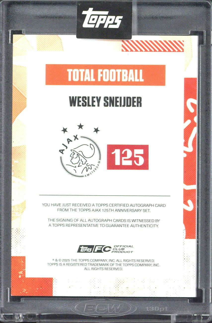 2025 Topps 125 Years Wesley Sneijder Autograph /5