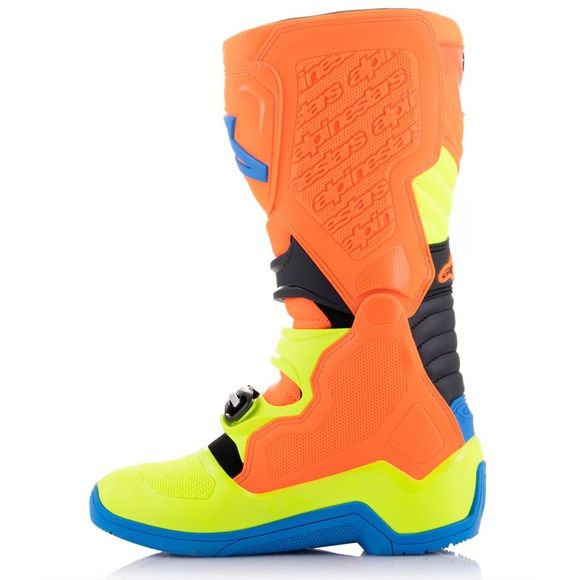 Bottes cross Alpinestars TECH 5 - ORANGE FLUO / ENAMEL BLUE / YELLOW FLUO 2025 - Orange / BleuRef : AP12717