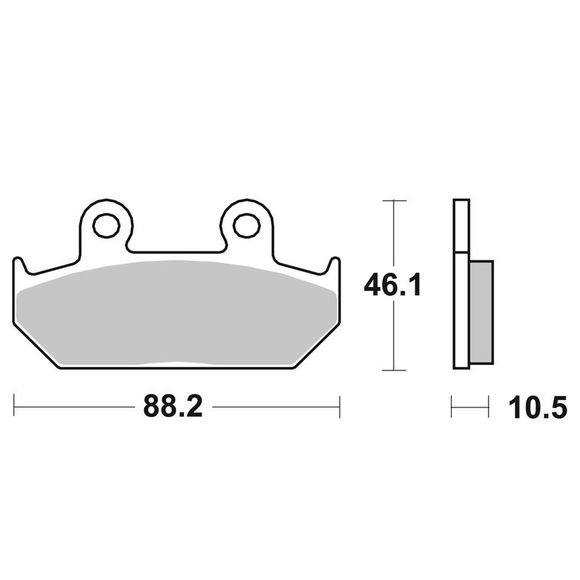 SBS 647HF Organic Front Brake PadsRef: 647HF / 647000