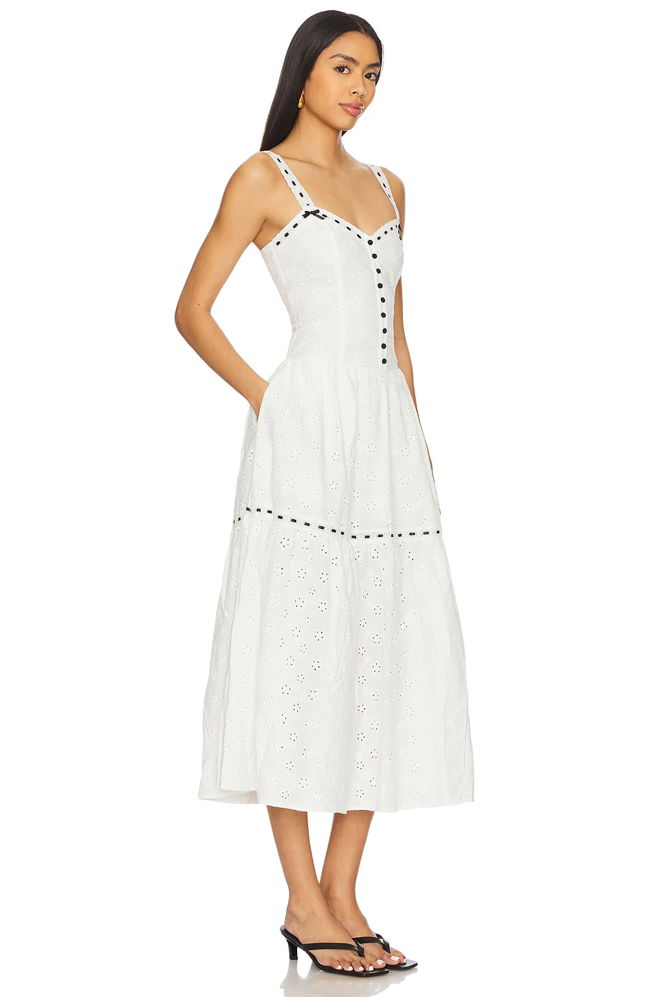 X Bella Hadid Bishop Maxi Dress