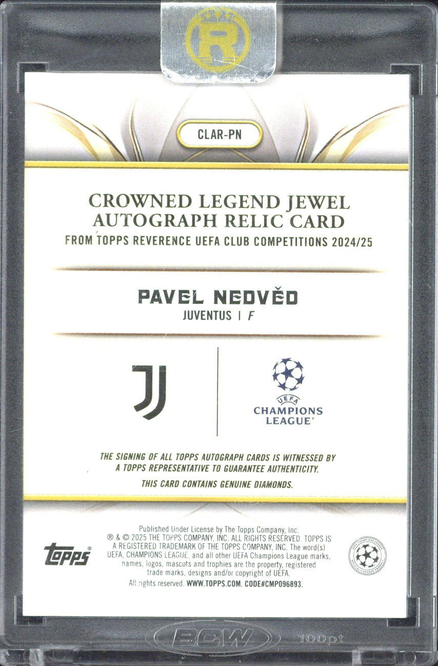 2025 Topps Reverence Pavel Nedved Autograph CLAR-PN /5