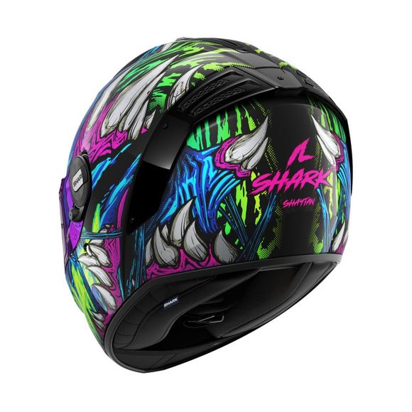 Shark SPARTAN RS SHAYTAN Full Face Helmet - Black / MulticolorRef: Sh1713-Ckgv