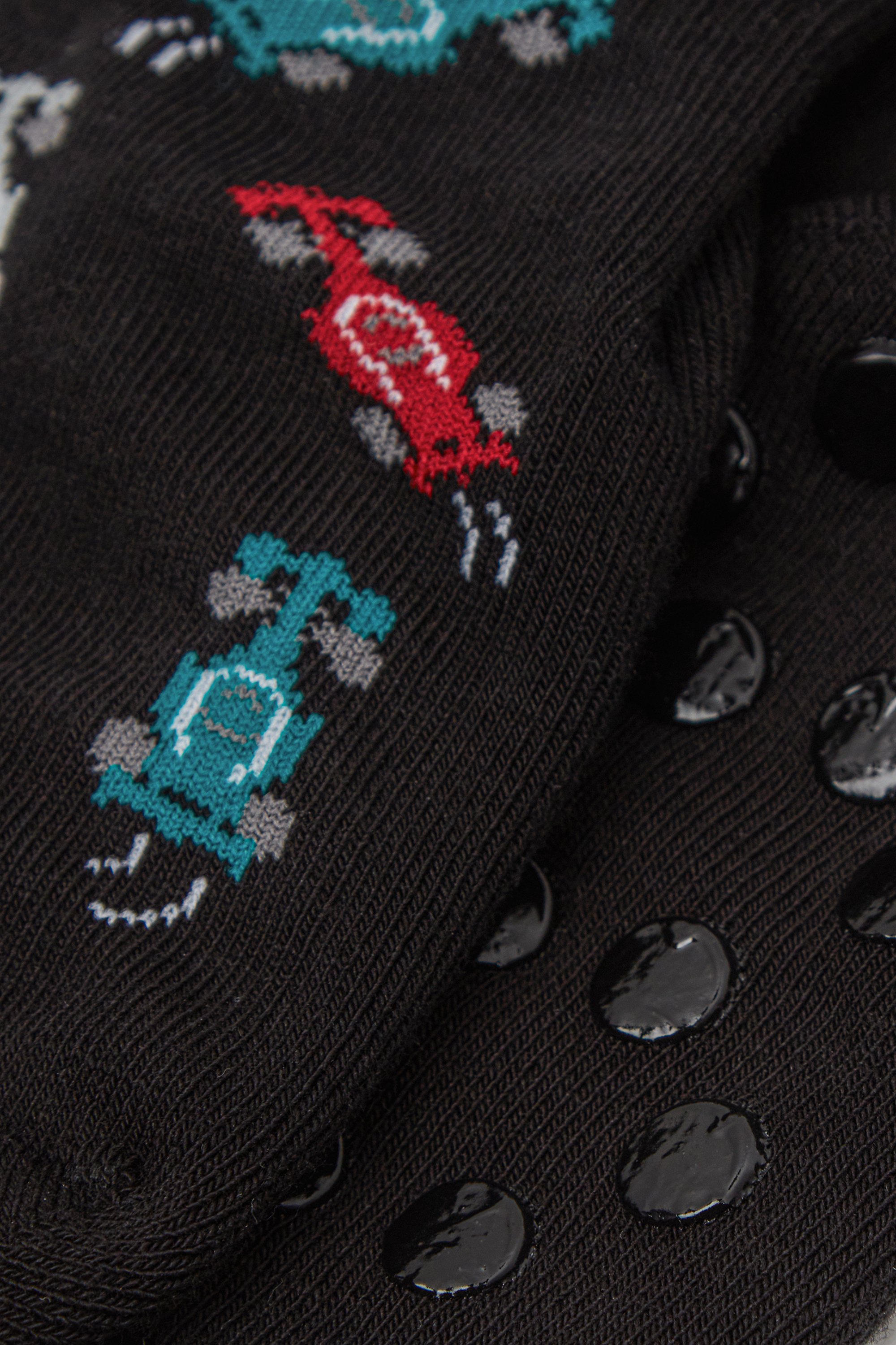 Boys’ Lightweight Patterned Non-Slip Cotton Socks