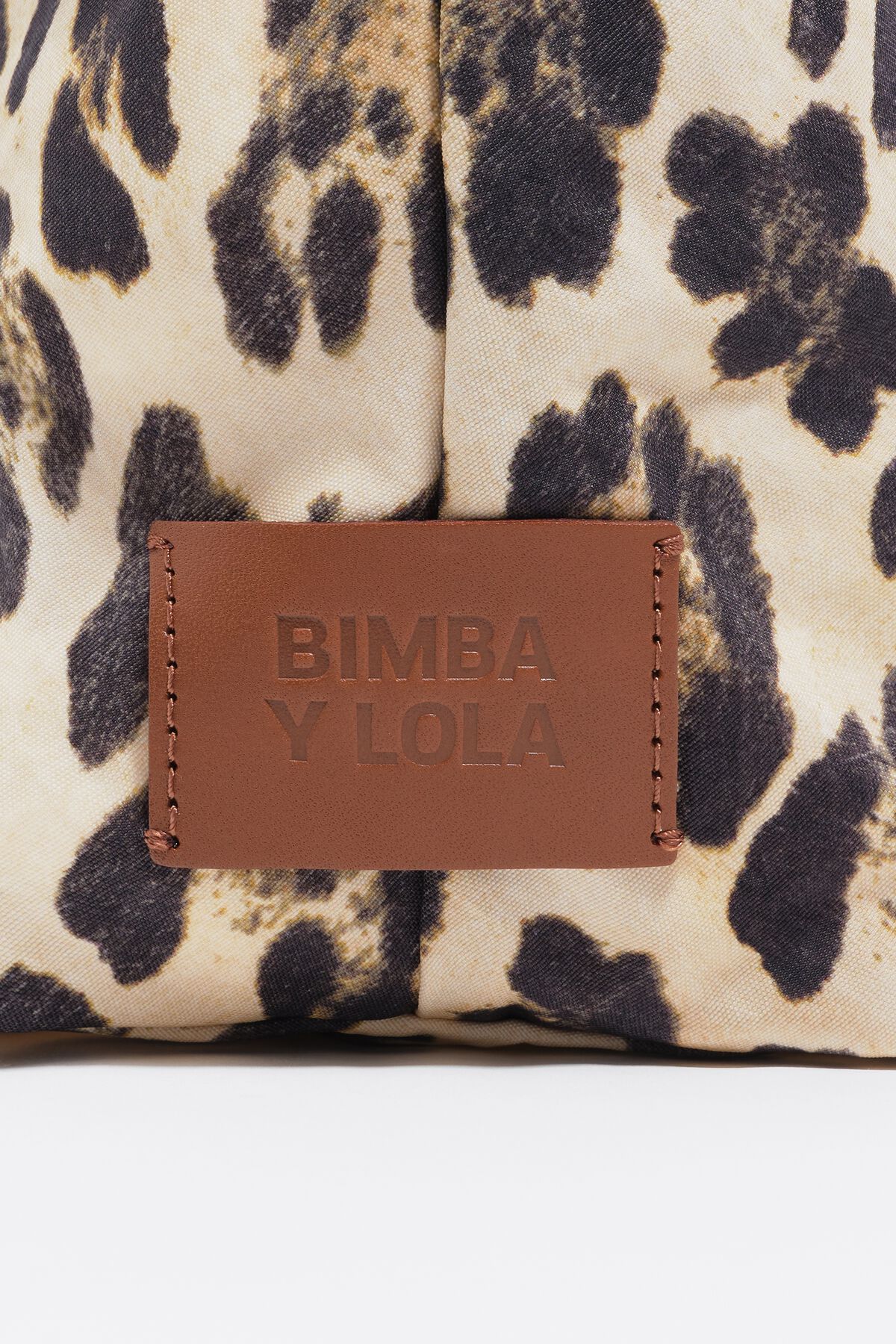 Beige Leopard nylon mini bag