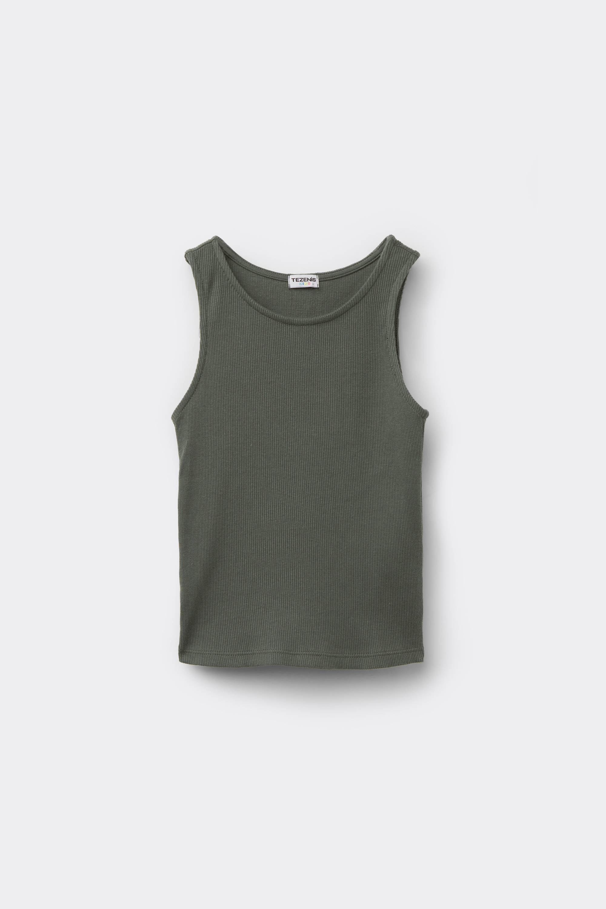 Girls’ Ribbed Camisole with Wide Shoulder Straps