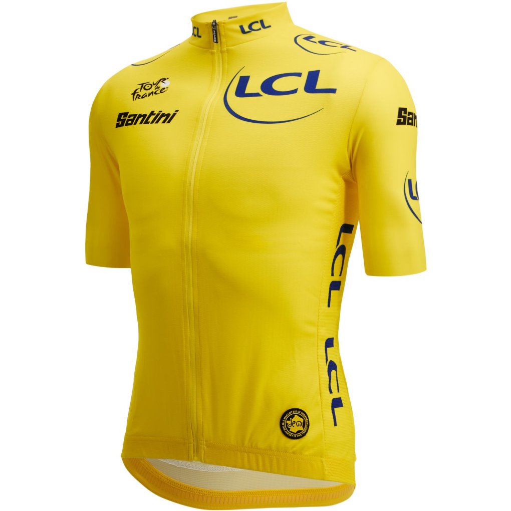 Santini General Classification Leader Jersey Men - Tour de France™ 2025 Collection Fan Line - RE97175CTDFLDER - yellow GI