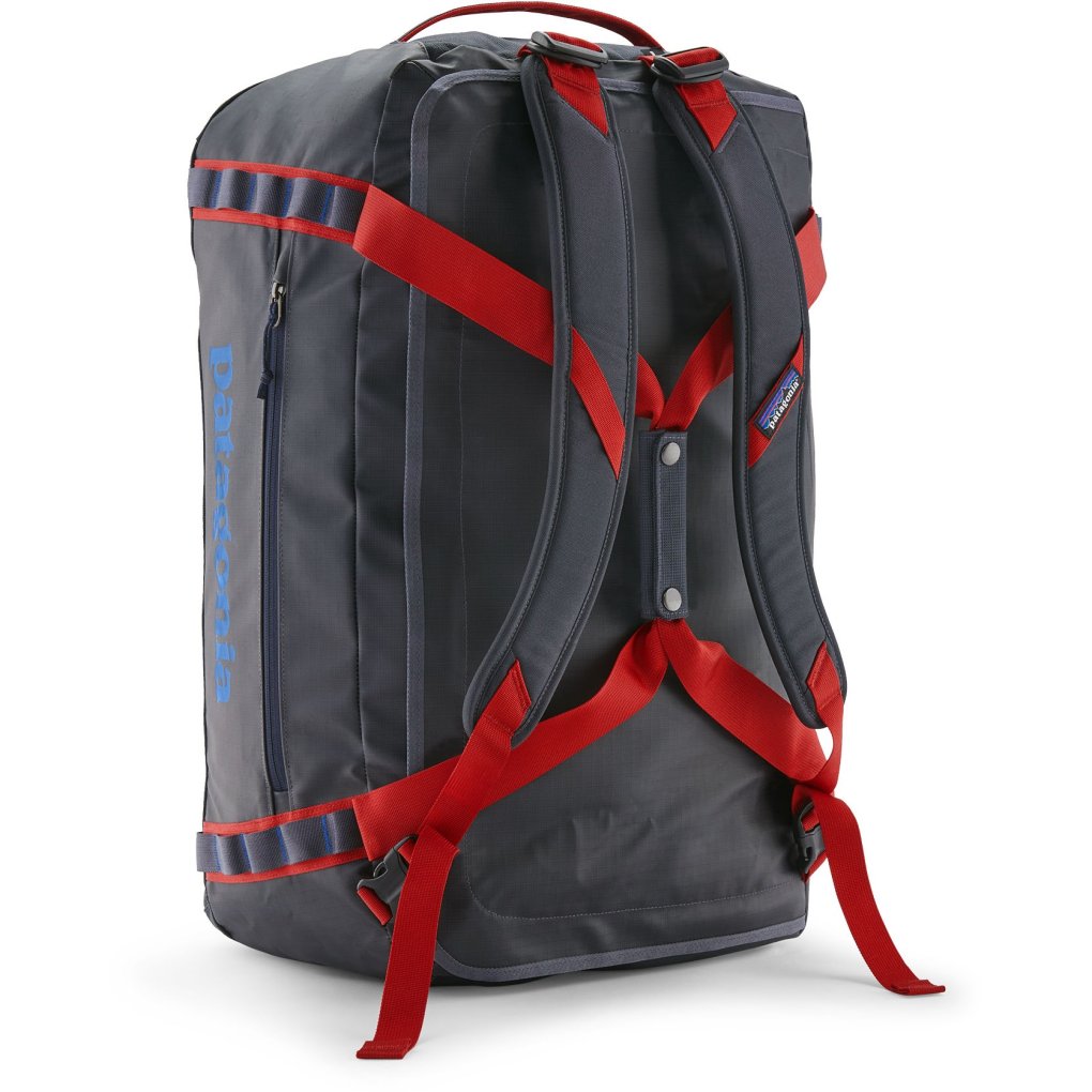 Patagonia Black Hole Duffel Bag 55L - Smolder Blue w/Amanita Red