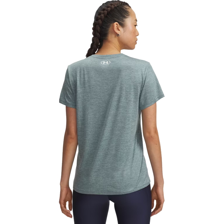 Under Armour UA Tech™ Twist V-Neck Short Sleeve Shirt Women - Jasper Blue/White