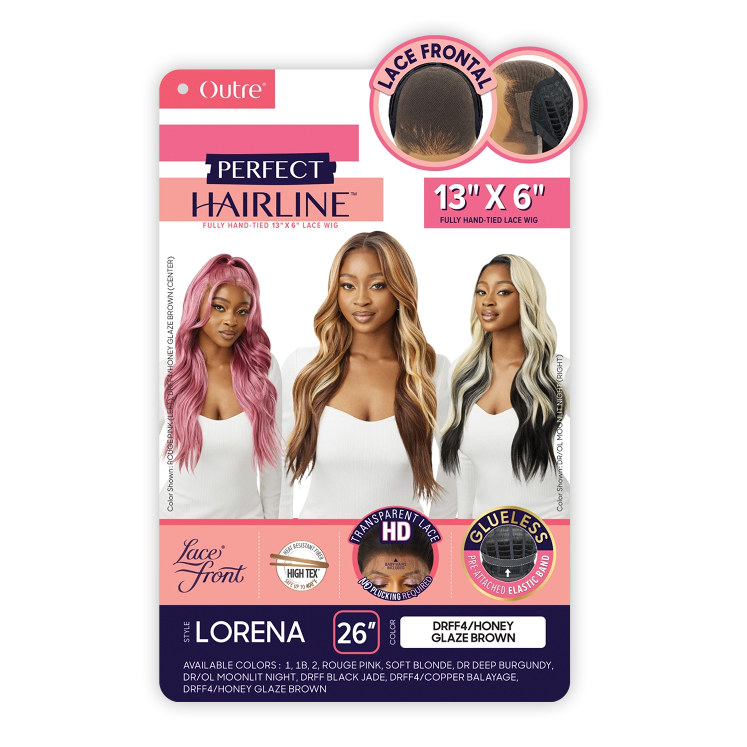 Outre HD Lace Frontal Wig Perfect Hairline Glueless Fully Hand-Tied 13X6 Lace Wig Lorena