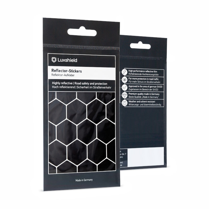 Luxshield Reflecting Sticker Hexagon - Black