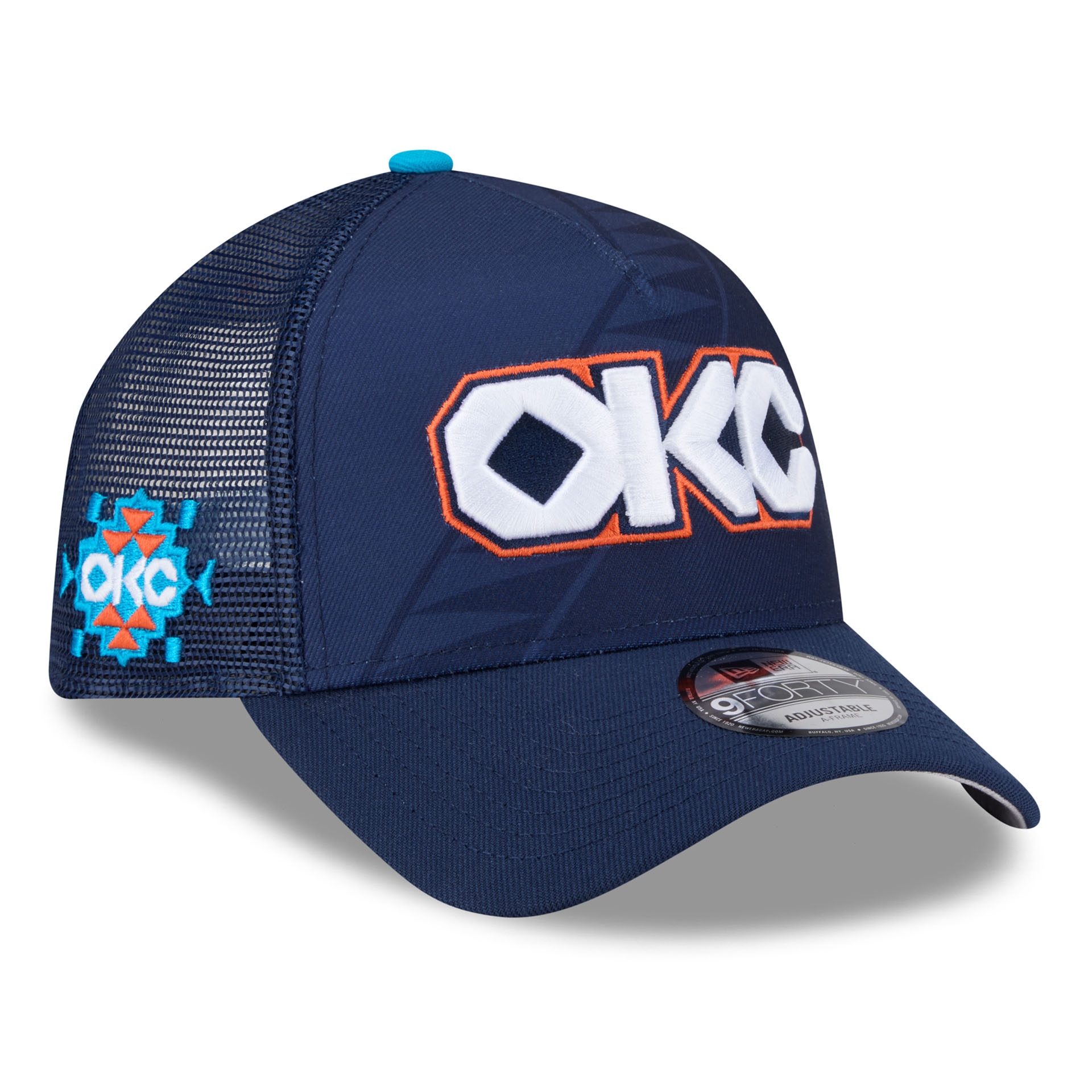 Oklahoma City Thunder 2025-26 NBA City Edition 9FORTY A-Frame Trucker Cap