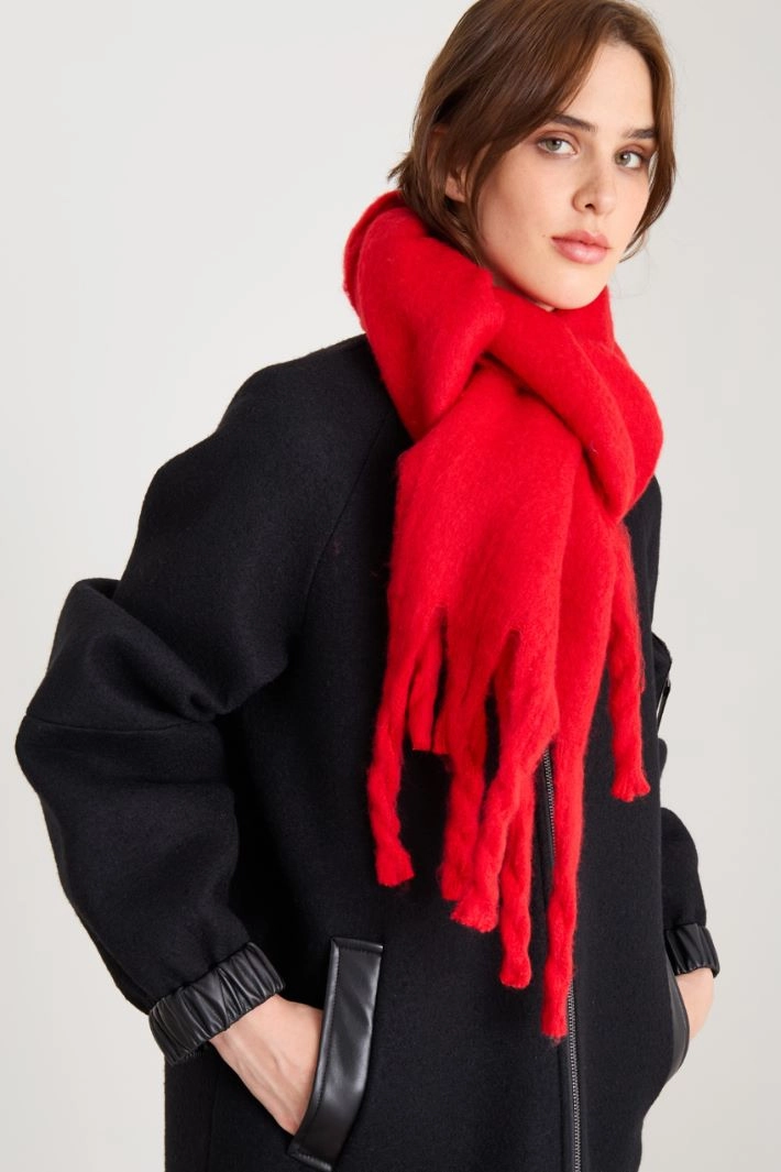 Fluffy scarf - RED