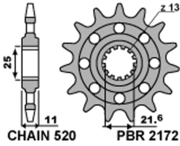 Standard steel PBR box output 2172 - 520Ref: Pbr00702A / 1077594001