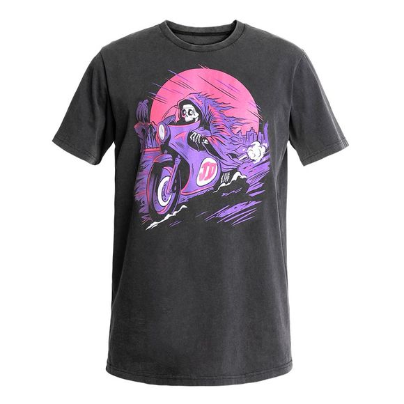 John Doe Palm - Black / Rose short sleeve t -shirtsRef: JDE0275