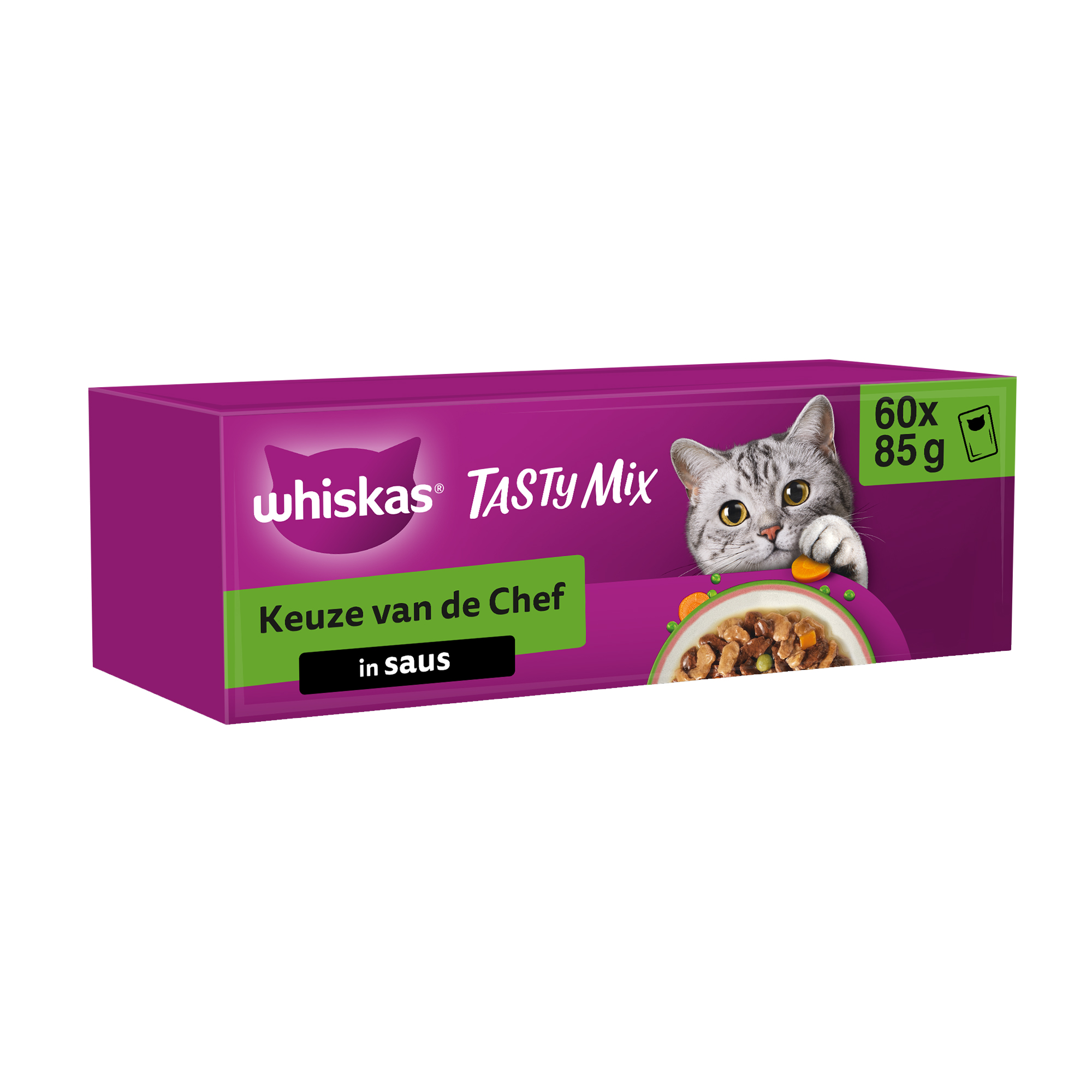 Whiskas 1+ Wet food - Tasty Mix - Chef's Choice - 60 x 85 g