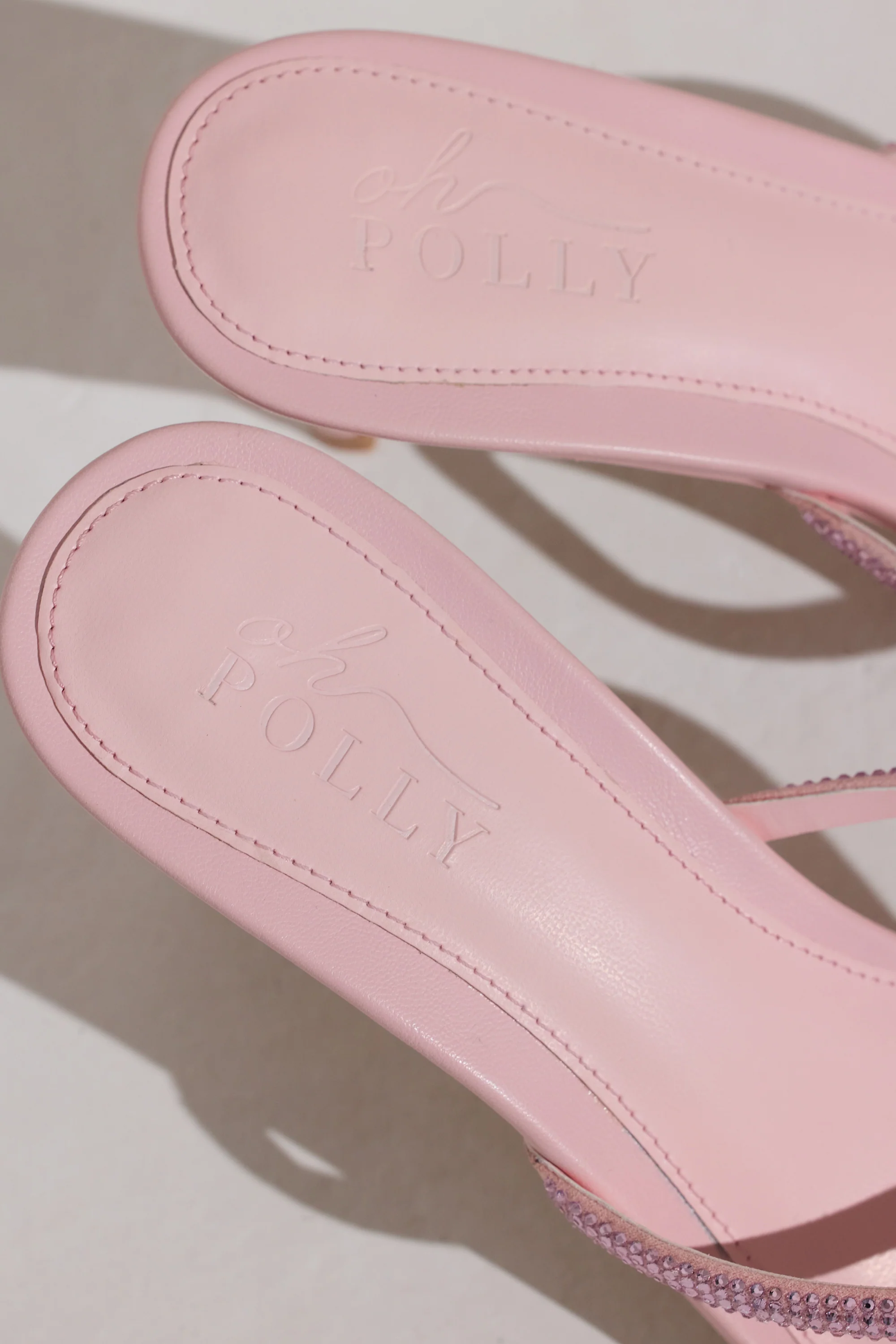 Heeled Sandal  in Blush Pink