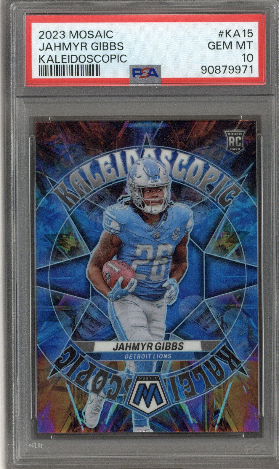 2023 Panini Mosaic Jahmyr Gibbs Kaleidoscopic PSA 10