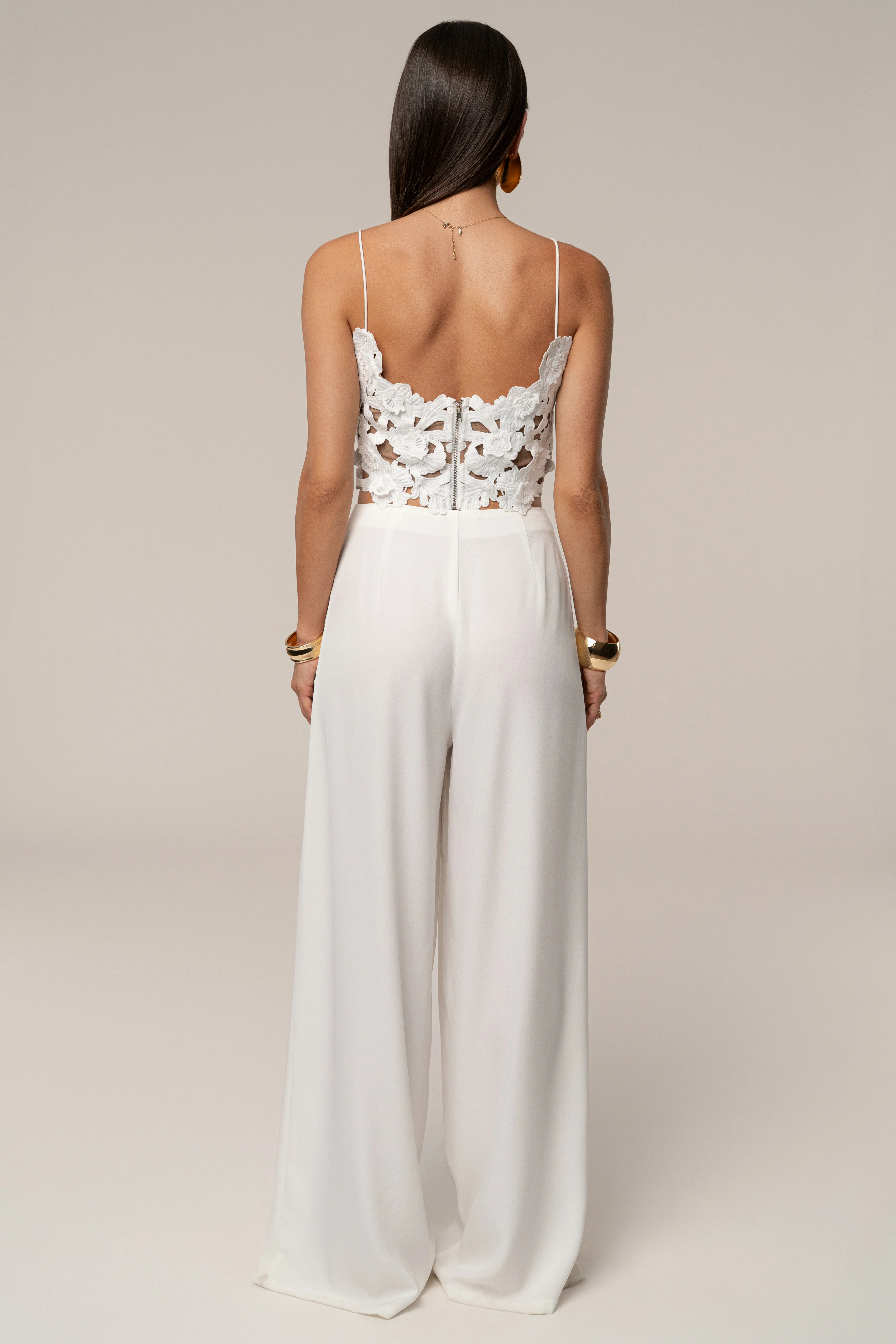 White Anahi Embroidered Top