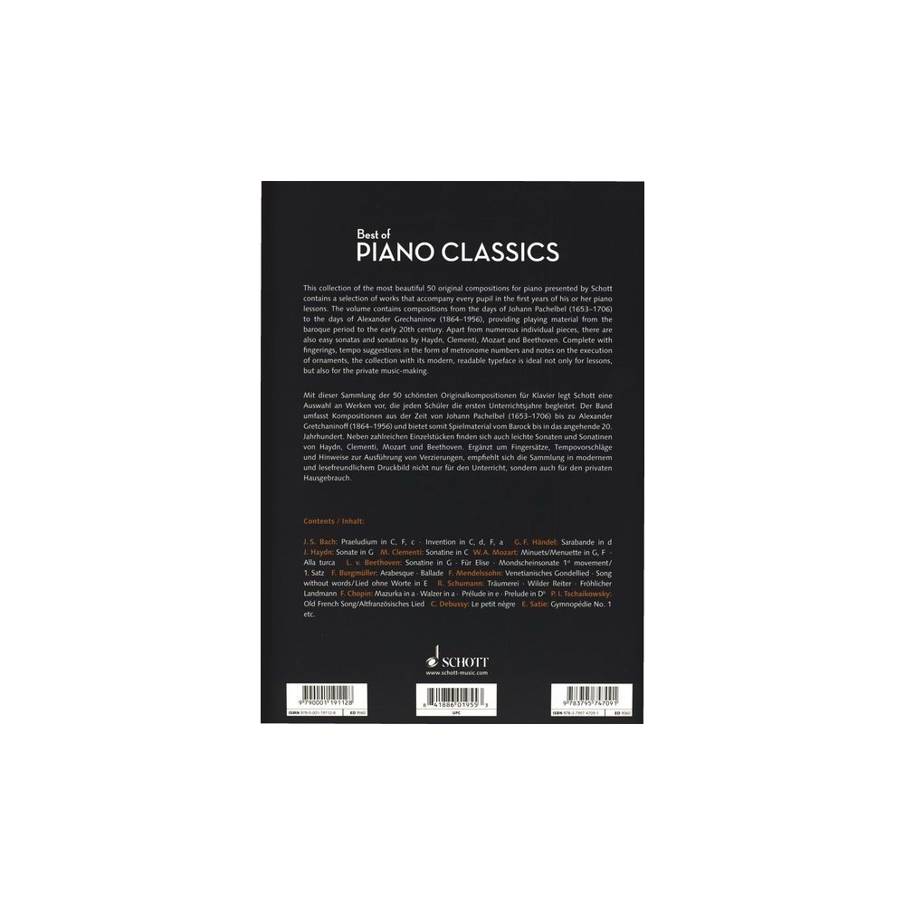 Schott Best Of Piano Classics 1 – Thomann Ireland