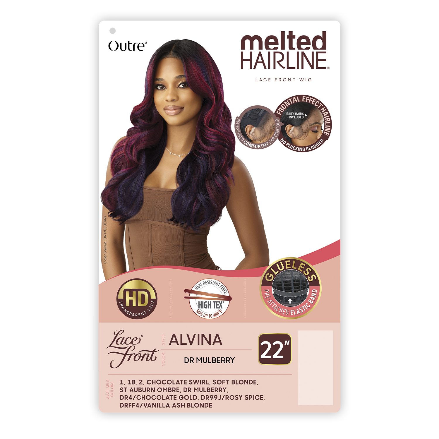 Outre HD Lace Front Wig Melted Hairline Glueless Alvina