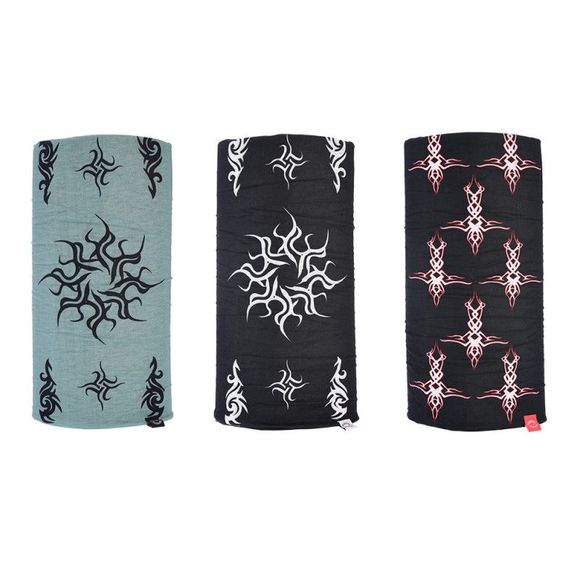 Neck Gaiter Oxford COMFY TRIBAL 3-PACK - Black / RedRef: od0417 / nw122