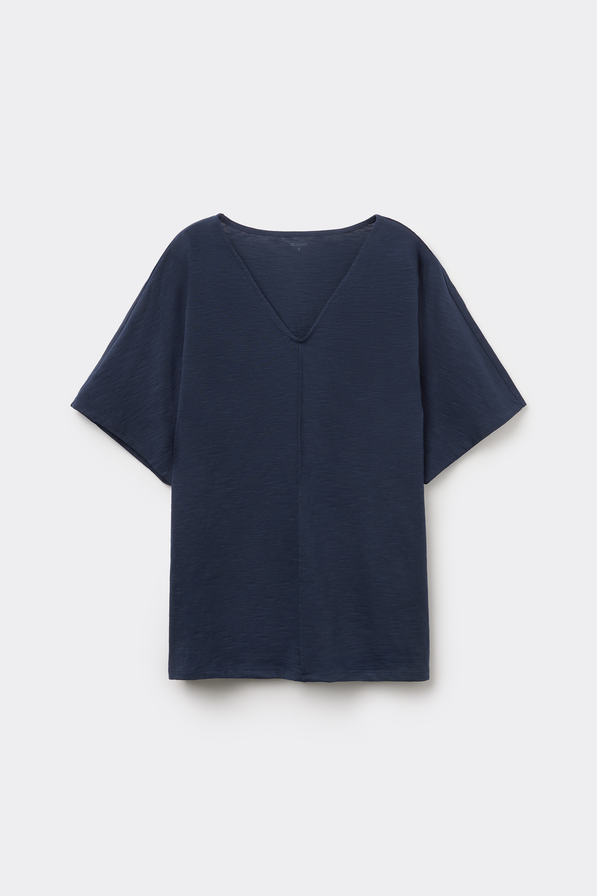 100% Slub Cotton V-Neck T-Shirt