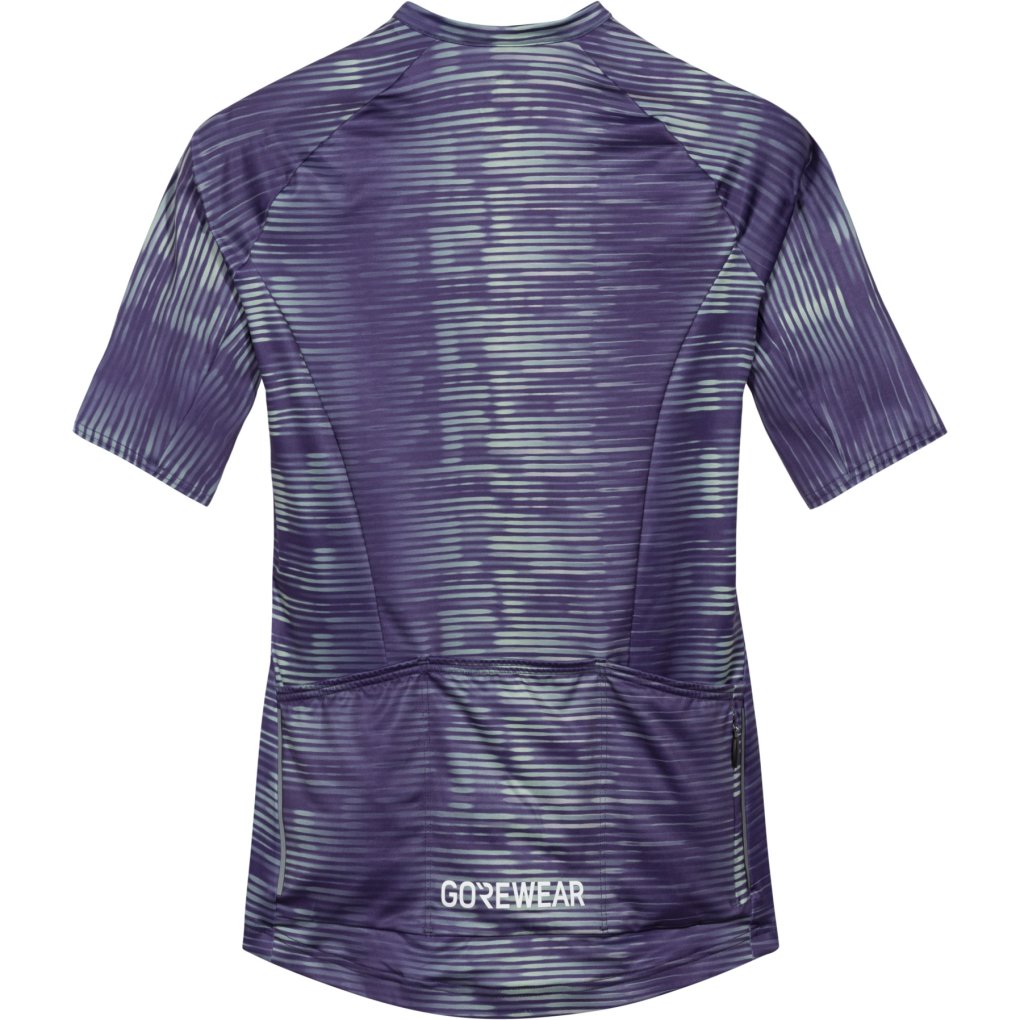 GOREWEAR Spinshift Pixel Short Sleeve Jersey Women - purple indigo / spring green DEDJ