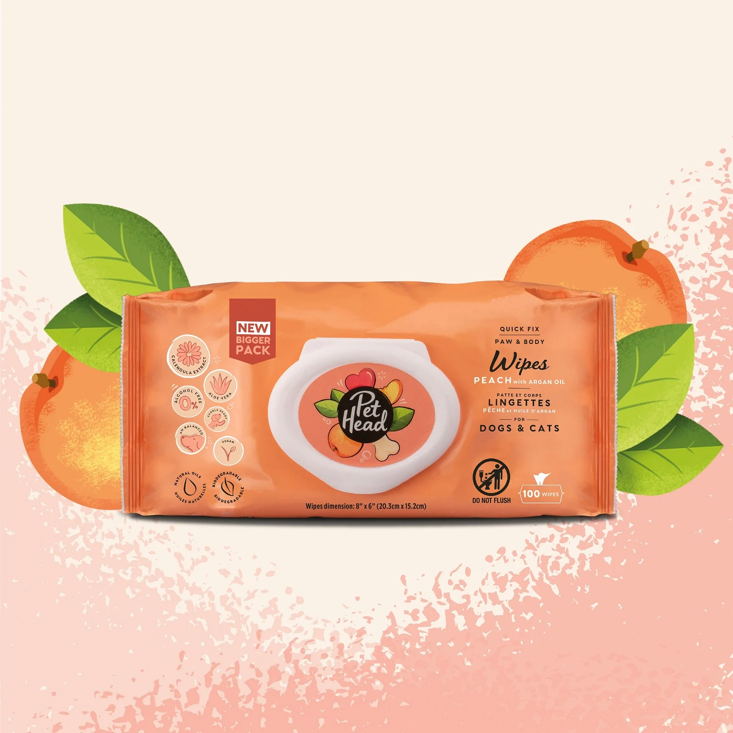 Pet Head Quick Fix Wipes - 100 pieces