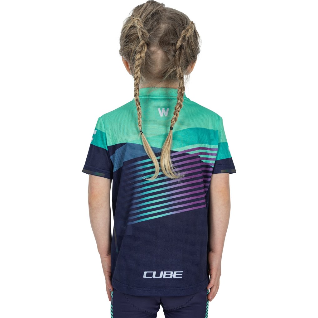 CUBE ROOKIE Teamline Short Sleeve Jersey Kids - blue´n´mint