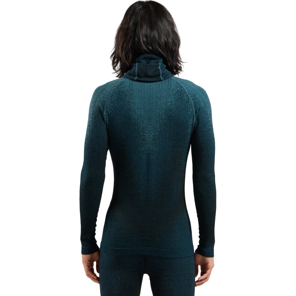 Odlo POW Blackcomb Long-Sleeve Base Layer Top with Face Mask Men - provincial blue
