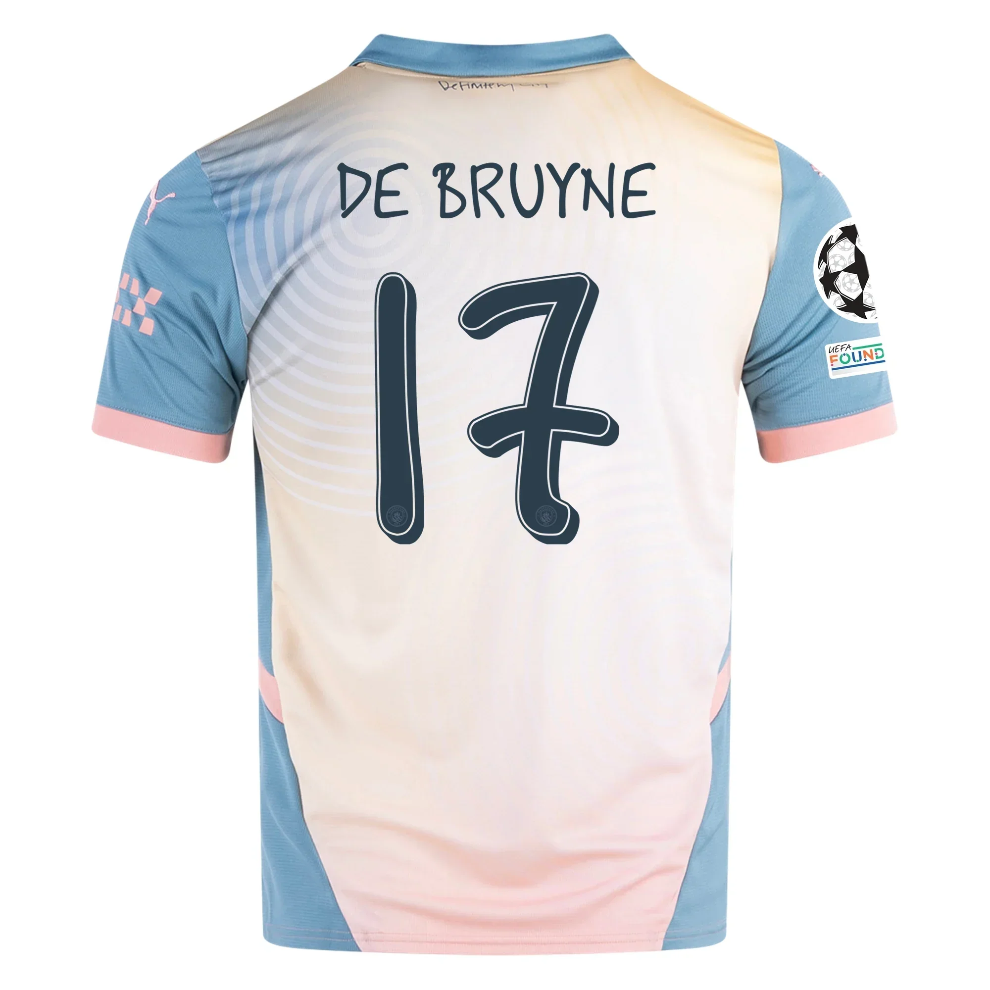 Manchester City Kevin De Bruyne Fourth Jersey w/ Champions League + Club World Cup Patch 24/25 (Packaging Rosebay/Bold Blue)