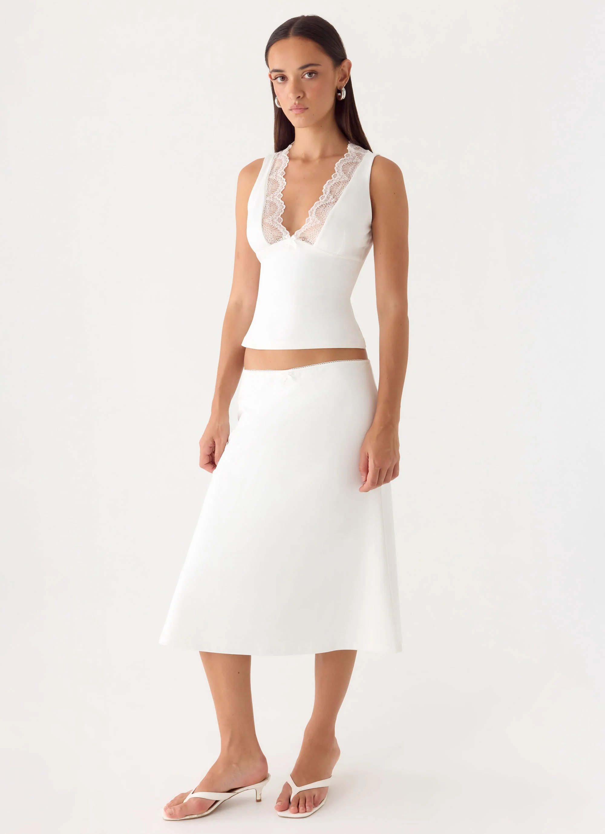 Marquas Midi Skirt - White