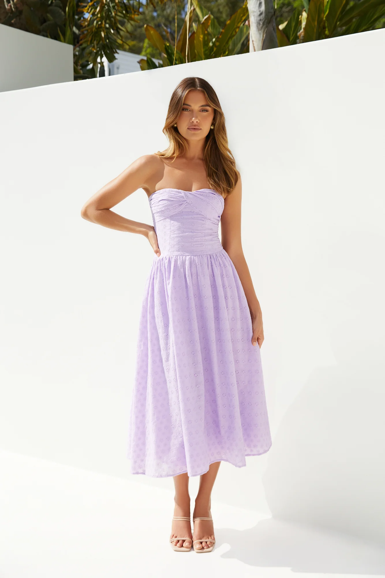 Mimi Moments Strapless Maxi Dress Lilac