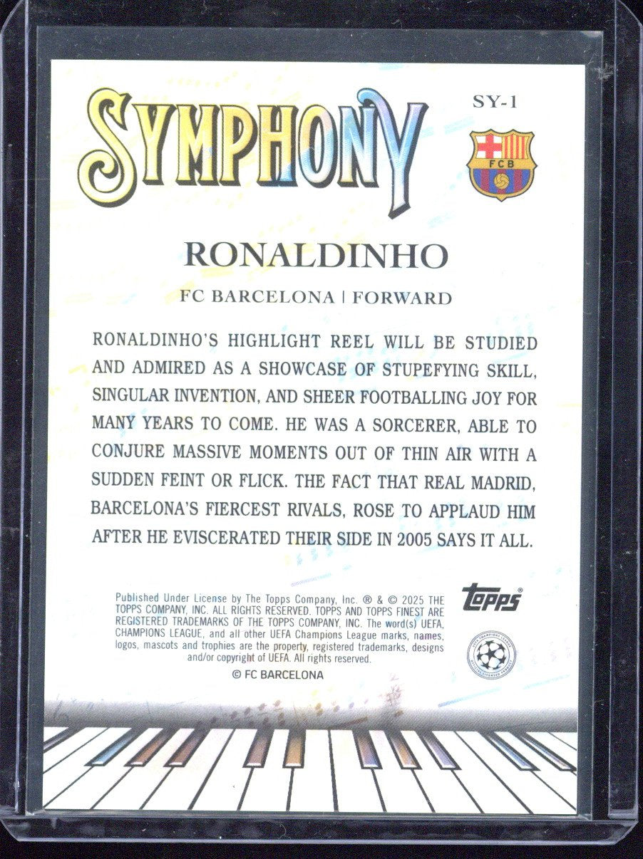 2024-25 Topps Chrome Finest UCC Ronaldinho Symphony /10 #SY-1