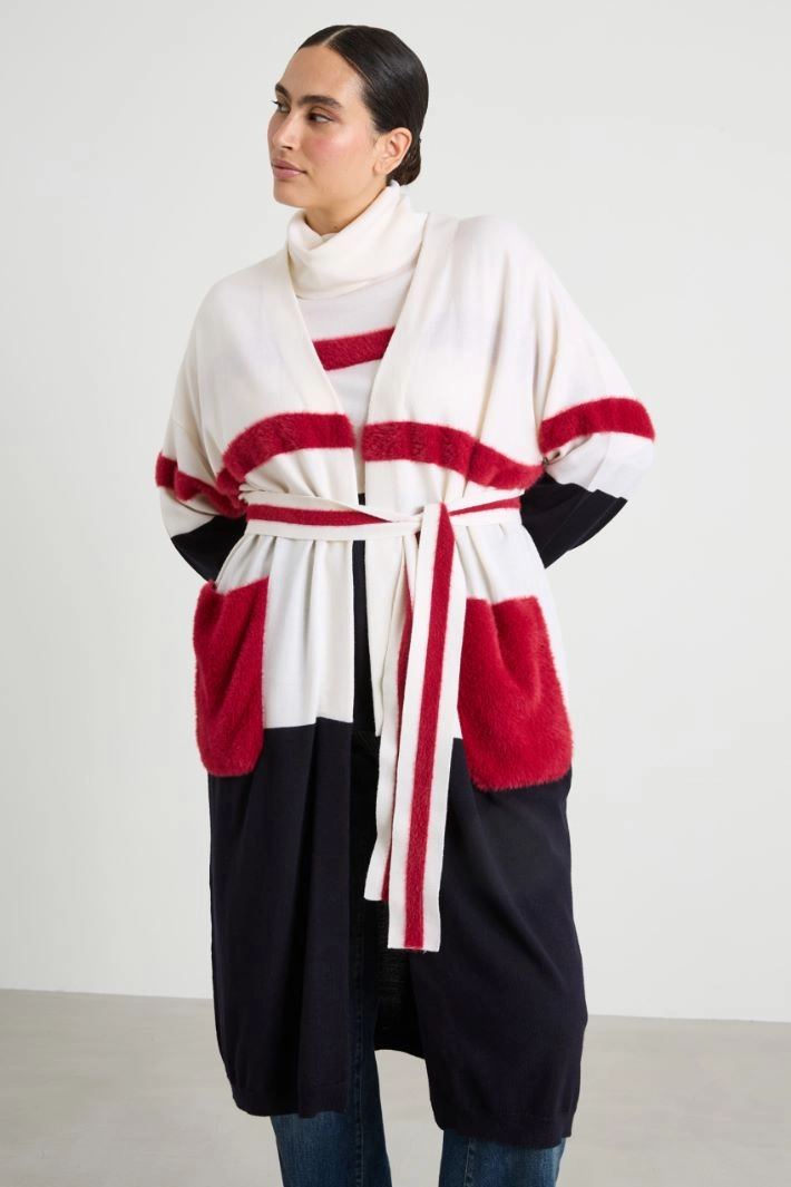 Wool cardigan - NIGHT BLUE