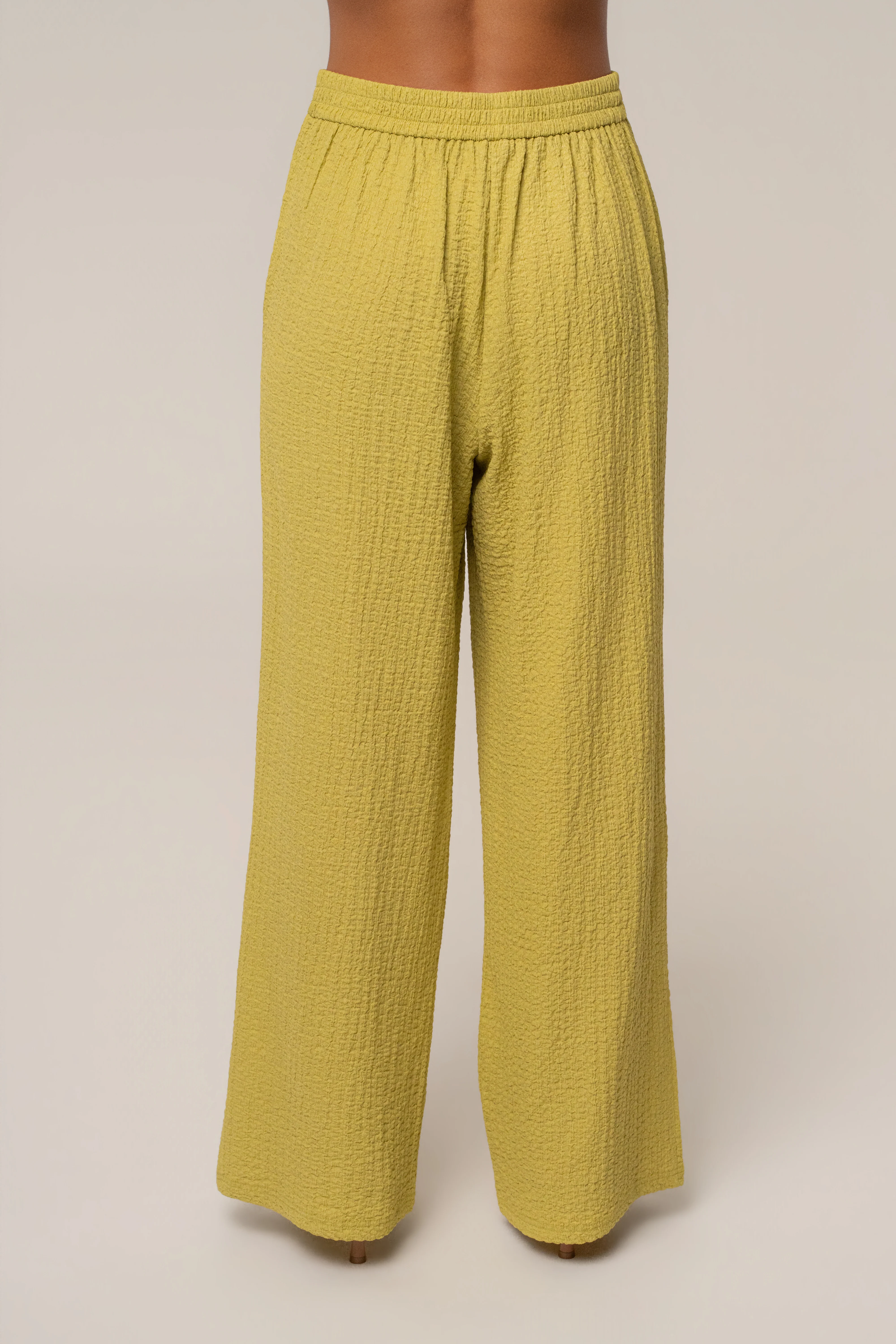 Lime Unwind Textured Pants