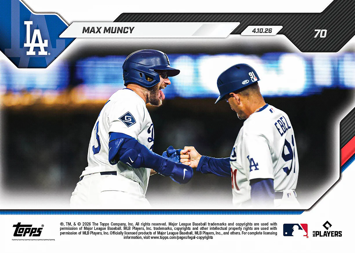 Max Muncy - 2026 MLB Topps NOW® - Card 70 - PR: 1891
