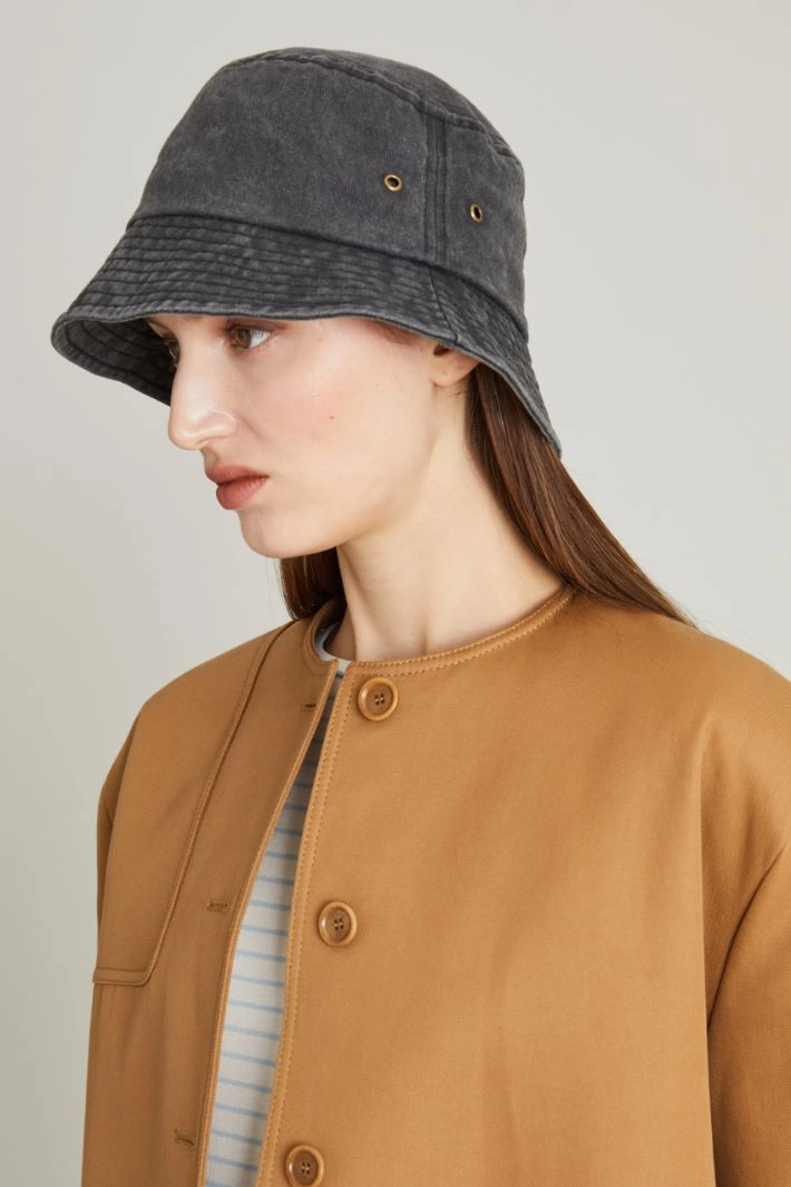 Denim fisherman hat - BLACK