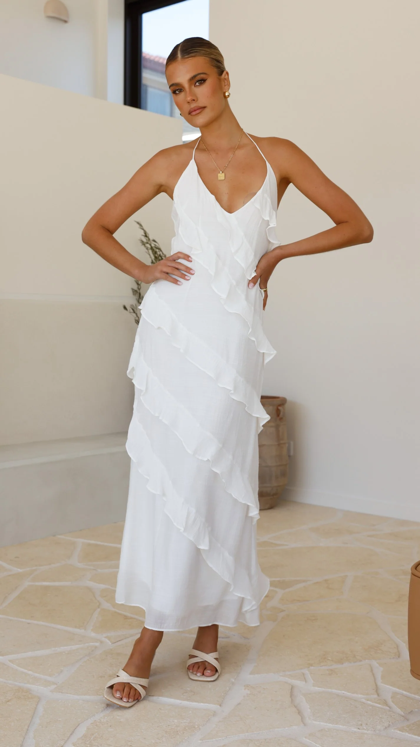 Sophia Maxi Dress - White