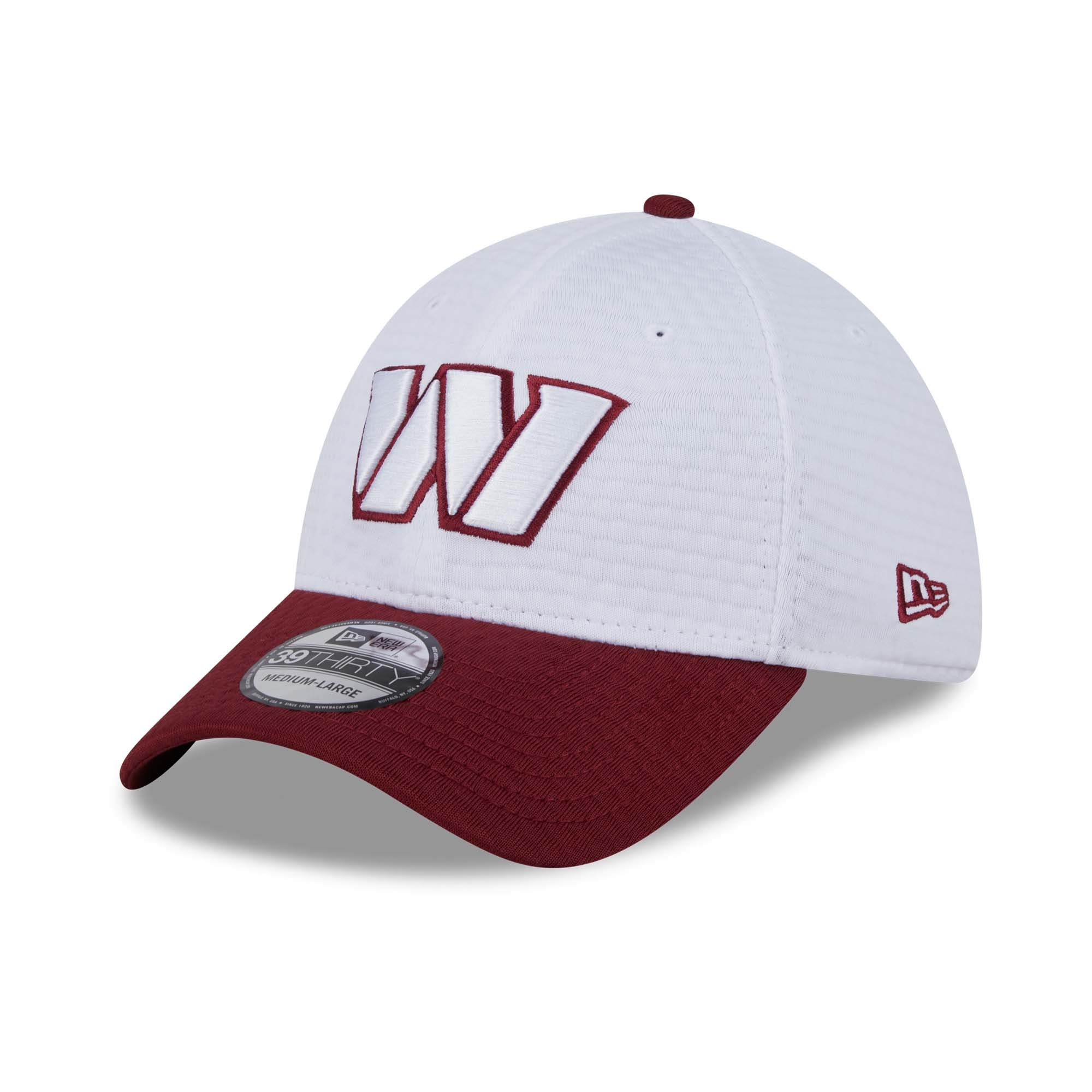 Washington Commanders 2024 NFL Training Camp New Era 39THIRTY Flex Cap White